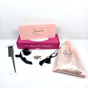 SASSINA Invisible Wire Hair Extensions Real Human Halo 27# 12" Honey Blonde NEW